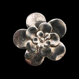 925 STERLING SILVER FLOWER RING size 6 Paola Valentini Italy